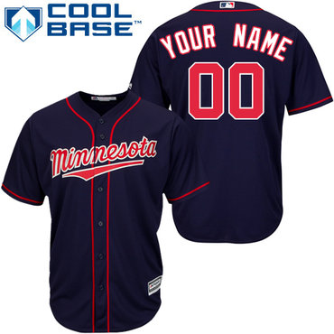 Women's Minnesota Twins Navy Blue MLB Alternate Customized Jersey