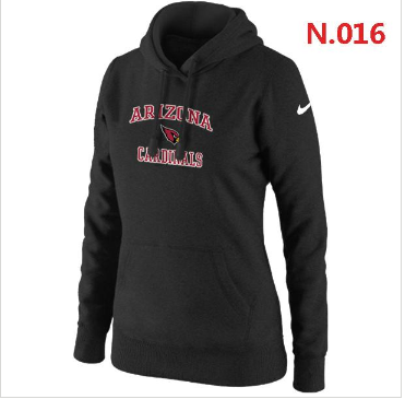 Women's NEW Arizona Cardinals Heart & Soul Pullover Hoodie Black