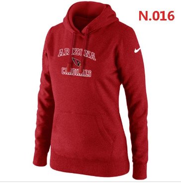 Women's NEW Arizona Cardinals Heart & Soul Pullover Hoodie Red