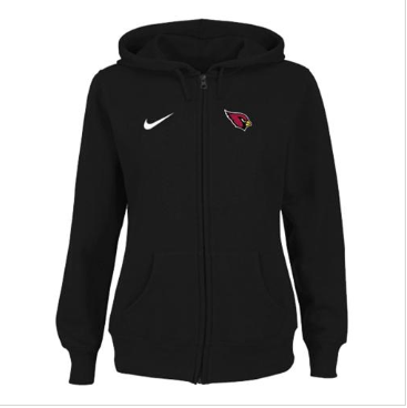 Women's NEW Arizona Cardinals Ladies Tailgater Full Zip Hoodie Black