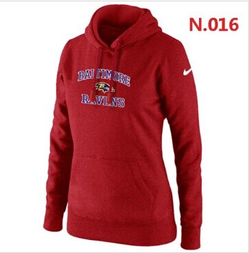Women's NEW Baltimore Ravens Heart & Soul Pullover Hoodie Red
