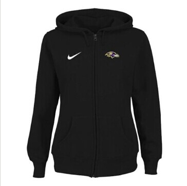 Women's NEW Baltimore Ravens Ladies Tailgater Full Zip Hoodie Black