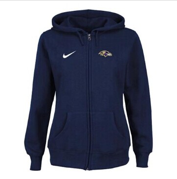 Women's NEW Baltimore Ravens Ladies Tailgater Full Zip Hoodie Blue