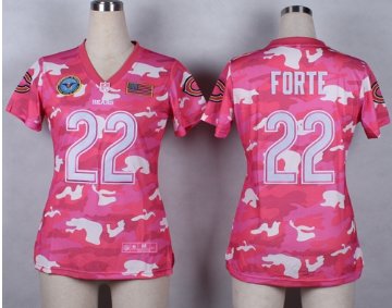 Women's NEW Bears #22 Matt Forte Pink NFL Elite Camo Fashion Jersey