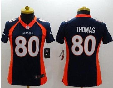 Women's NEW Broncos #80 Julius Thomas Blue Alternate NFL New Limited Jersey
