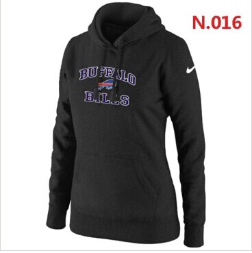 Women's NEW Buffalo Bills Heart & Soul Pullover Hoodie Black