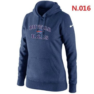 Women's NEW Buffalo Bills Heart & Soul Pullover Hoodie Dark Blue