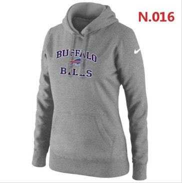 Women's NEW Buffalo Bills Heart & Soul Pullover Hoodie Grey