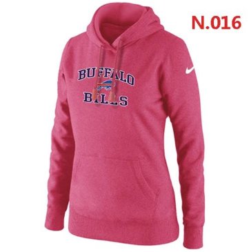 Women's NEW Buffalo Bills Heart & Soul Pullover Hoodie Pink