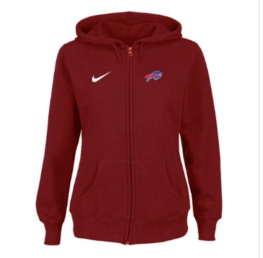 Women's NEW Buffalo Bills Ladies Tailgater Full Zip Hoodie Red