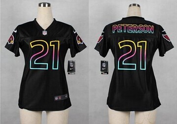 Women's NEW Cardinals #21 Patrick Peterson Black NFL Fashion Game Jersey