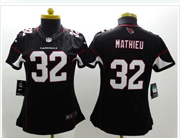 Women's NEW Cardinals #32 Tyrann Mathieu Black Alternate Stitched NFL Limited Jersey