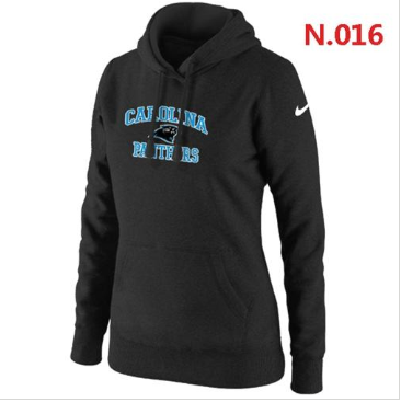 Women's NEW Carolina Panthers Heart & Soul Pullover Hoodie Black