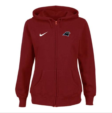 Women's NEW Carolina Panthers Ladies Tailgater Full Zip Hoodie Red