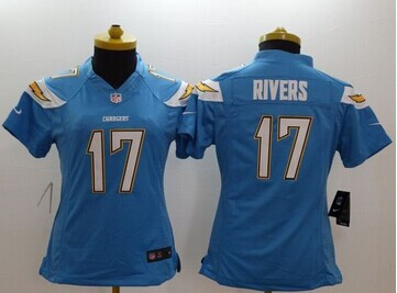 Women's NEW Chargers #17 Philip Rivers Electric Blue Alternate NFL New Limited Jersey