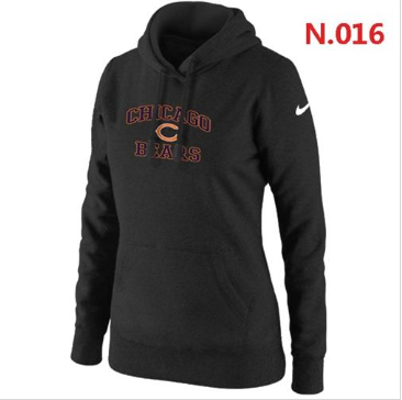 Women's NEW Chicago Bears Heart & Soul Pullover Hoodie Black