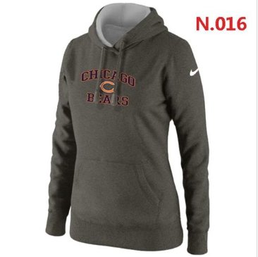 Women's NEW Chicago Bears Heart & Soul Pullover Hoodie Grey