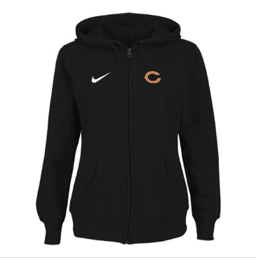 Women's NEW Chicago Bears Ladies Tailgater Full Zip Hoodie Black