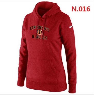 Women's NEW Cincinnati Bengals Heart & Soul Pullover Hoodie Red