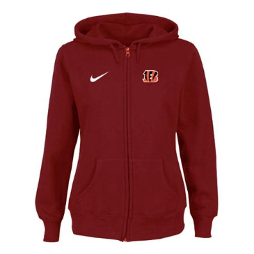 Women's NEW Cincinnati Bengals Ladies Tailgater Full Zip Hoodie Red