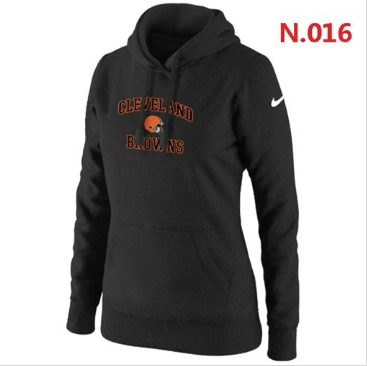 Women's NEW Cleveland Browns Heart & Soul Pullover Hoodie Black