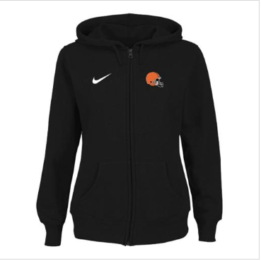 Women's NEW Cleveland Browns Ladies Tailgater Full Zip Hoodie Black