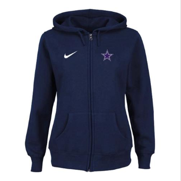 Women's NEW Dallas Cowboys Ladies Tailgater Full Zip Hoodie Blue