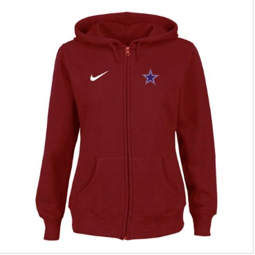 Women's NEW Dallas Cowboys Ladies Tailgater Full Zip Hoodie Red