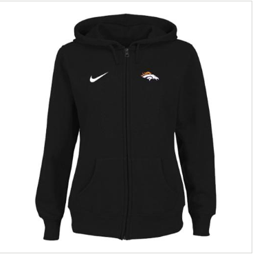 Women's NEW Denver Broncos Ladies Tailgater Full Zip Hoodie Black