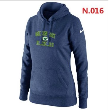 Women's NEW Green Bay Packers Heart & Soul Pullover Hoodie Dark Blue