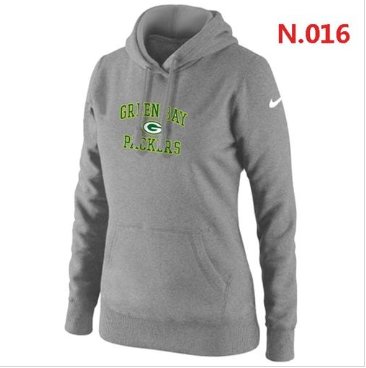 Women's NEW Green Bay Packers Heart & Soul Pullover Hoodie Light Grey