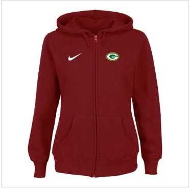 Women's NEW Green Bay Packers Ladies Tailgater Full Zip Hoodie Red