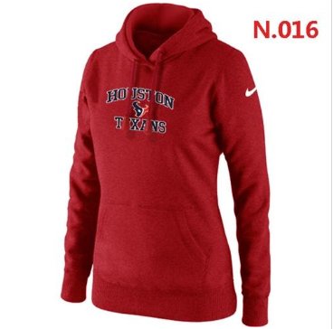 Women's NEW Houston Texans Heart & Soul Pullover Hoodie Red