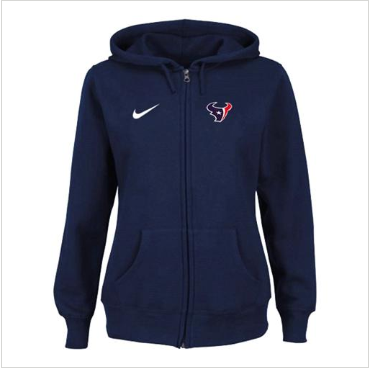 Women's NEW Houston Texans Ladies Tailgater Full Zip Hoodie Blue