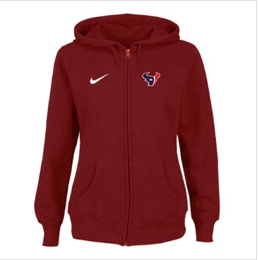 Women's NEW Houston Texans Ladies Tailgater Full Zip Hoodie Red