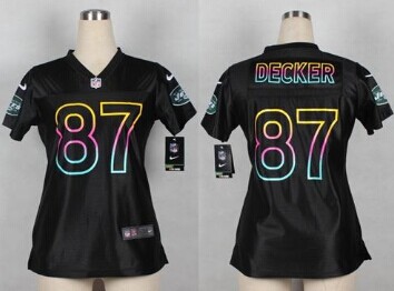 Women's NEW Jets #87 Eric Decker Black NFL Fashion Game Jersey