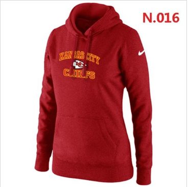 Women's NEW Kansas City Chiefs Heart & Soul Pullover Hoodie Red