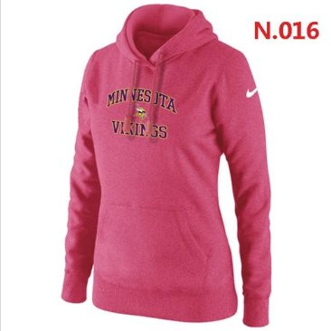 Women's NEW Minnesota Vikings Heart & Soul Pullover Hoodie Pink