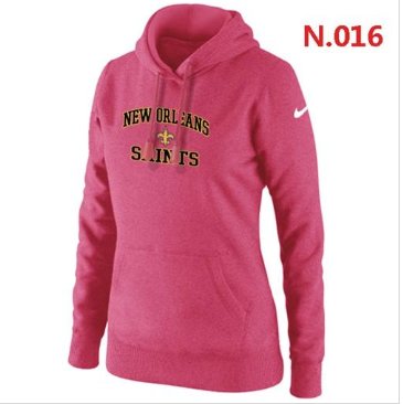 Women's NEW New Orleans Saints Heart & Soul Pullover Hoodie Pink