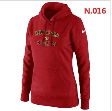 Women's NEW New Orleans Saints Heart & Soul Pullover Hoodie Red