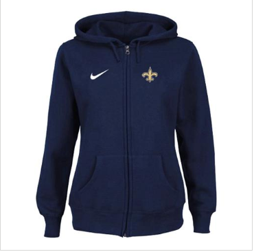 Women's NEW New Orleans Saints Ladies Tailgater Full Zip Hoodie Blue