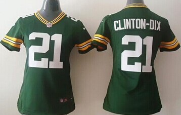 Women's NEW Packers #21 Ha Ha Clinton-Dix Green Team Color NFL Elite Jersey