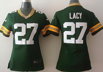 Women's NEW Packers #27 Eddie Lacy Green Team Color NFL Elite Jersey