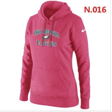Women's NEW Philadelphia Eagles Heart & Soul Pullover Hoodie Pink