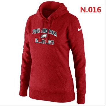Women's NEW Philadelphia Eagles Heart & Soul Pullover Hoodie Red