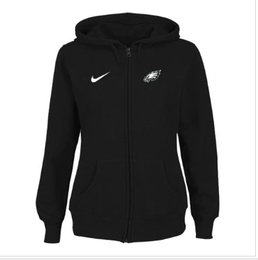 Women's NEW Philadelphia Eagles Ladies Tailgater Full Zip Hoodie Black