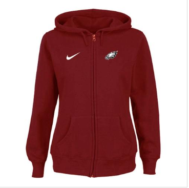 Women's NEW Philadelphia Eagles Ladies Tailgater Full Zip Hoodie Red