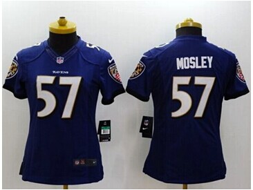 Women's NEW Ravens #57 C.J. Mosley Purple Team Color NFL New Limited Jersey