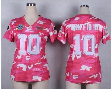 Women's NEW Redskins #10 Robert Griffin III Pink NFL Elite Camo Fashion Jersey