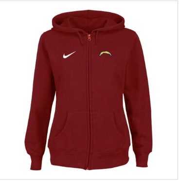 Women's NEW San Diego Charger Ladies Tailgater Full Zip Hoodie Red